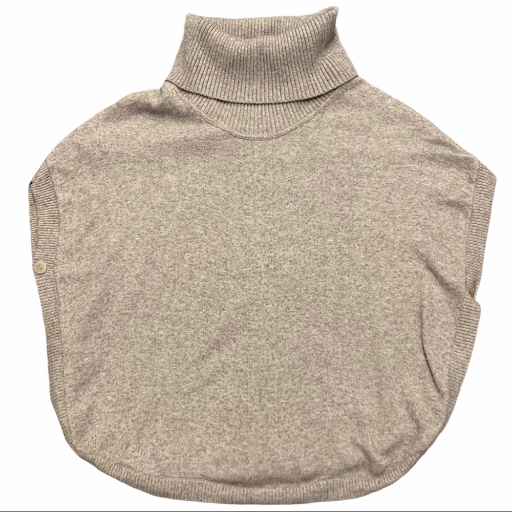 SISTERS Turtleneck Poncho Shrug Sweater Size XL